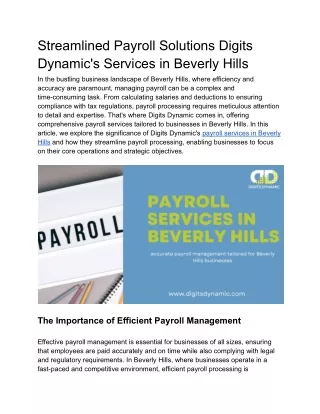 payroll services in beverly hills