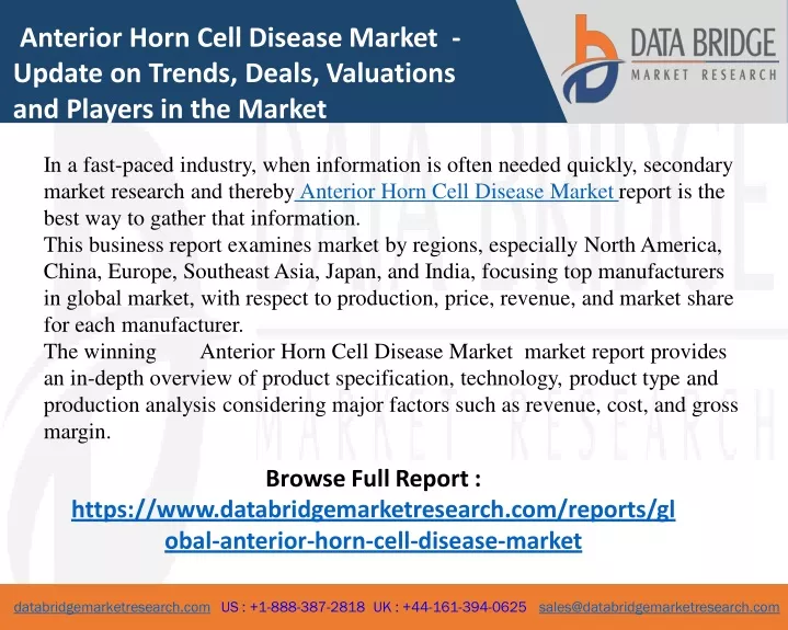 anterior horn cell disease market update
