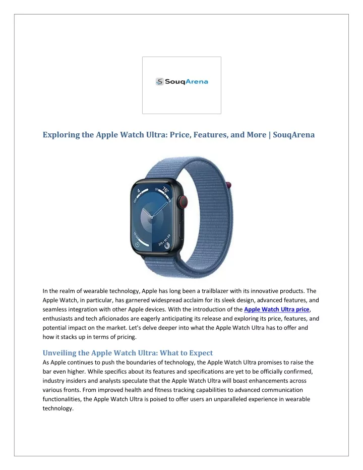 exploring the apple watch ultra price features