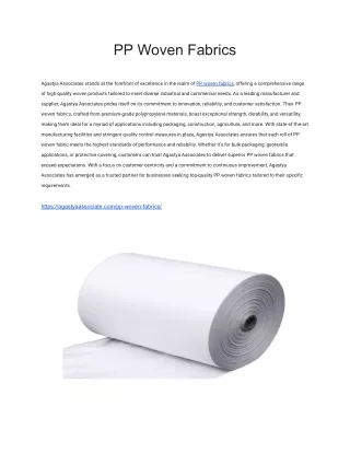 PP Woven Fabrics