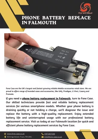 Phone Battery Replace in Falmouth