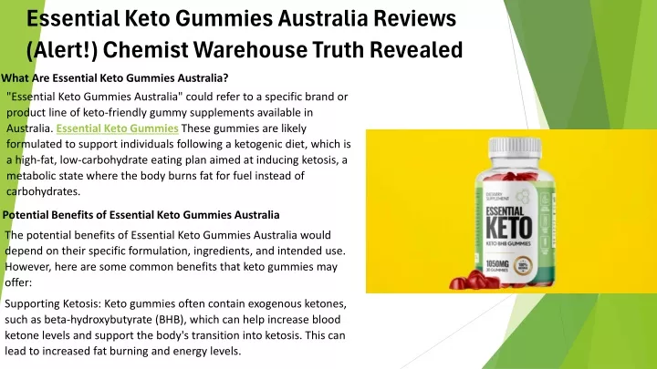 essential keto gummies australia reviews alert