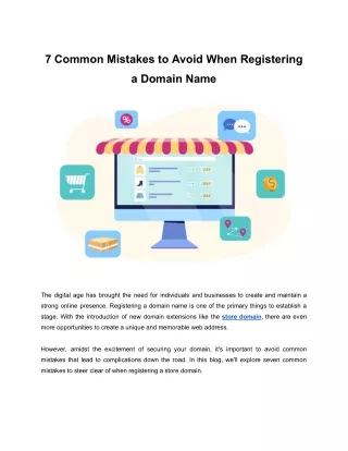 7 Common Mistakes to Avoid When Registering a Domain Name