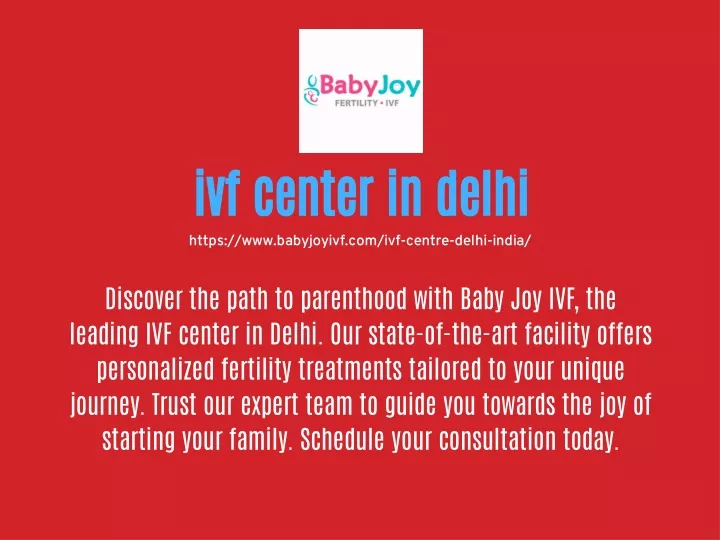 ivf center in delhi https www babyjoyivf