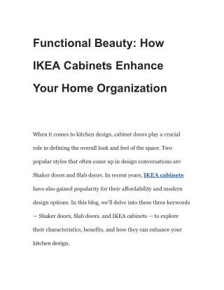 Functional Beauty_ How IKEA Cabinets Enhance Your Home Organization