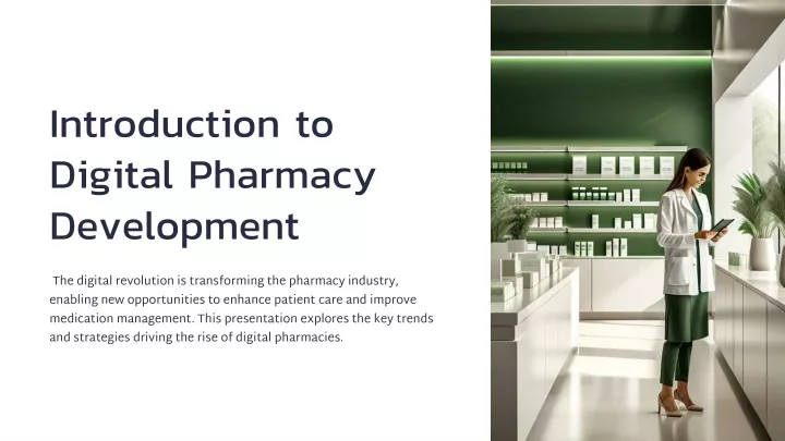 introduction to digital pharmacy development