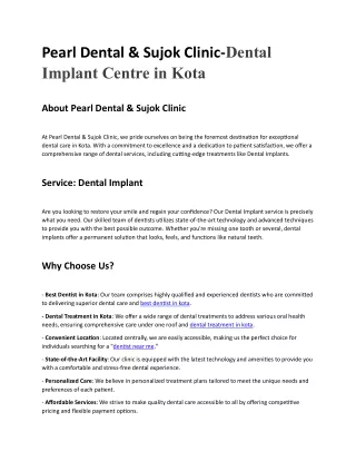 Pearl Dental & Sujok Clinic