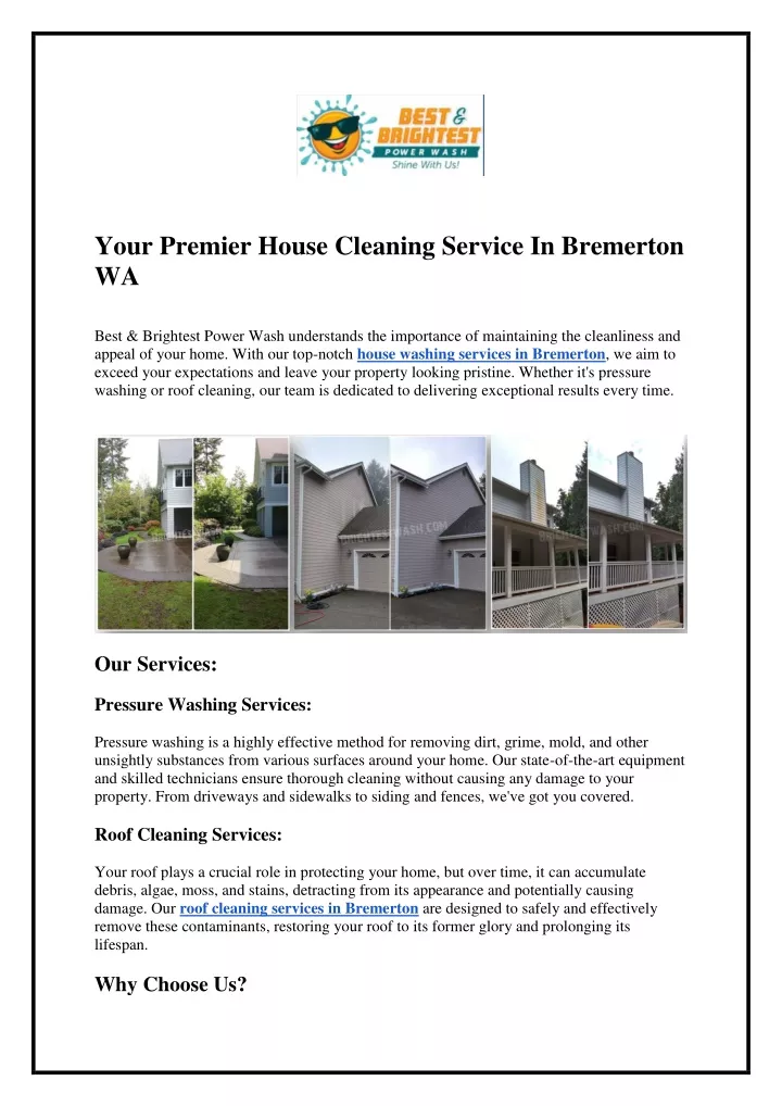 your premier house cleaning service in bremerton