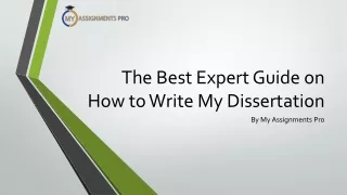 the best expert guide on how to write my dissertation