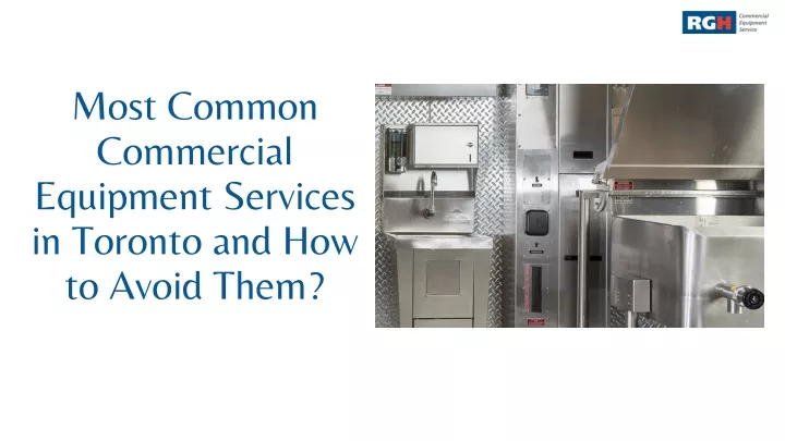 most common commercial equipment services