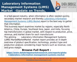 laboratory information management systems lims