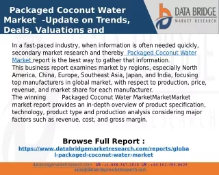 packaged coconut water market update on trends