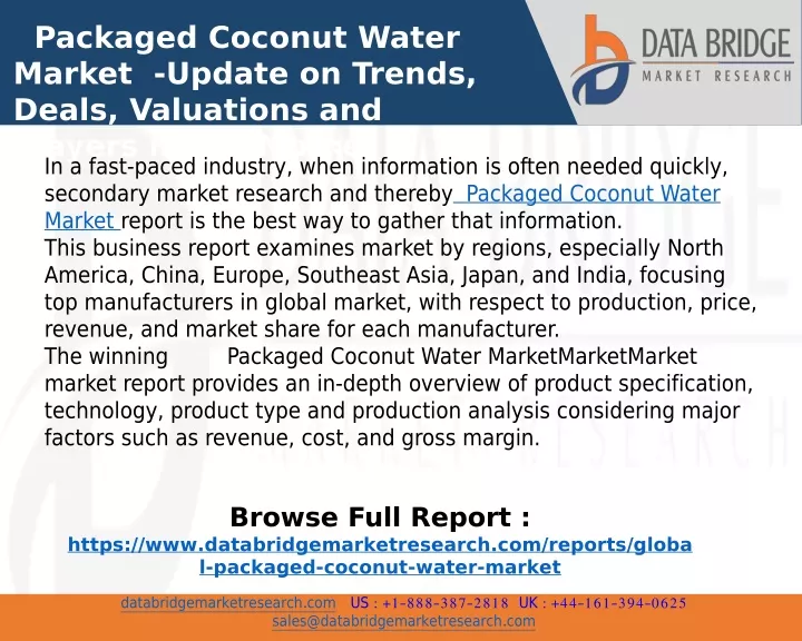 packaged coconut water market update on trends