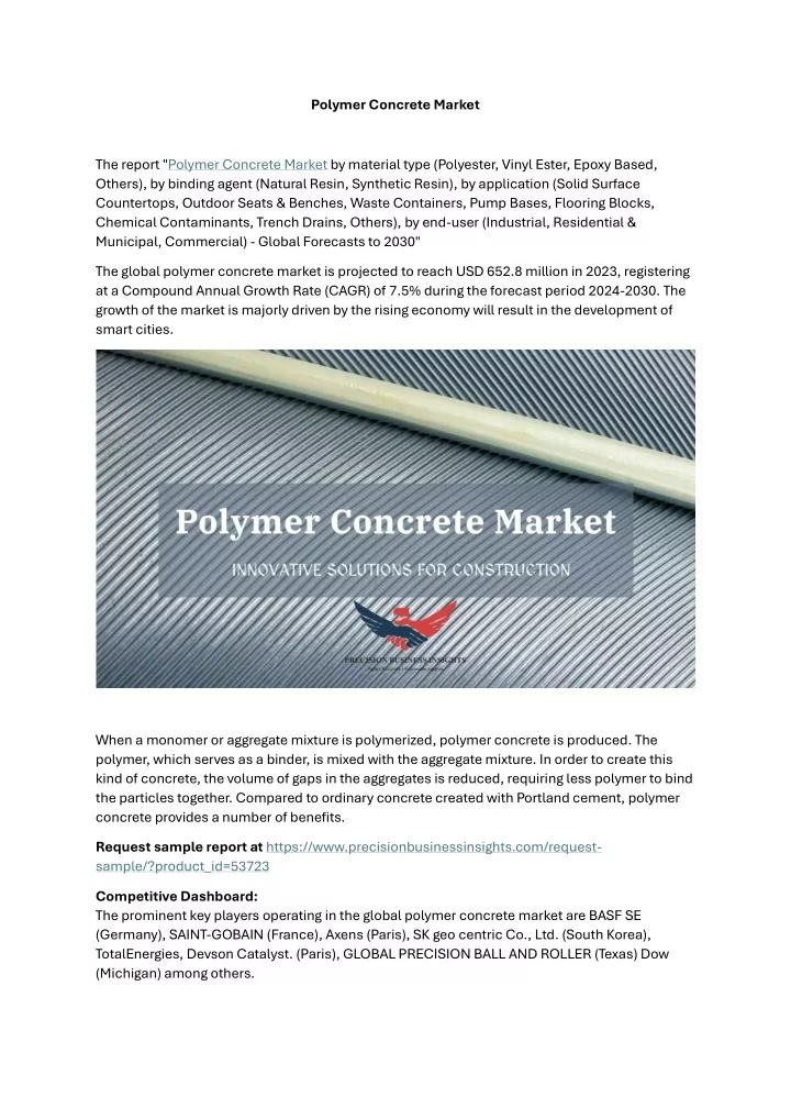 polymer concrete market