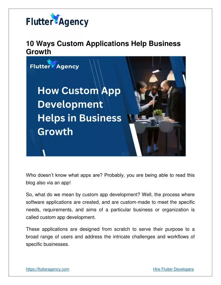 10 ways custom applications help business growth