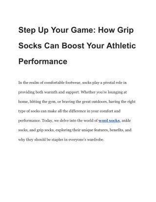 Step Up Your Game_ How Grip Socks Can Boost Your Athletic Performance
