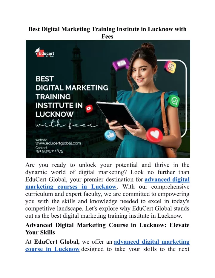 best digital marketing training institute