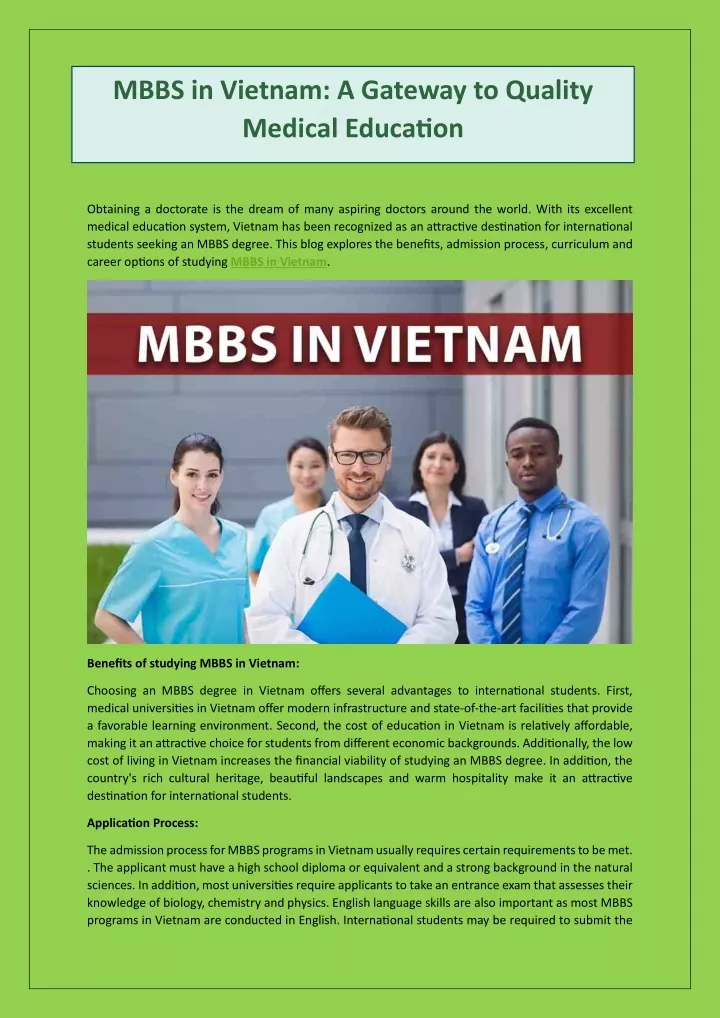 mbbs in vietnam a gateway to quality medical