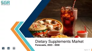 Dietary Supplements Market , 2023 - 2032