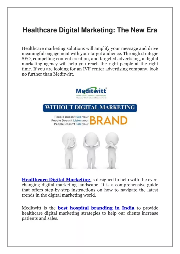 healthcare digital marketing the new era