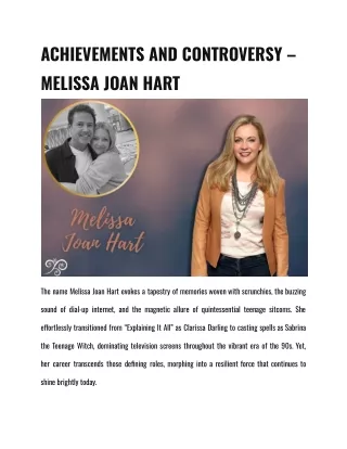 ACHIEVEMENTS AND CONTROVERSY – MELISSA JOAN HART