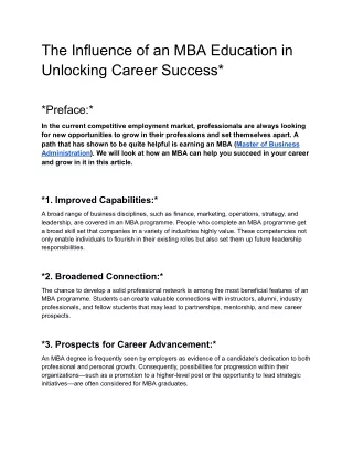 _Title_ The Influence of an MBA Education in Unlocking Career Success_