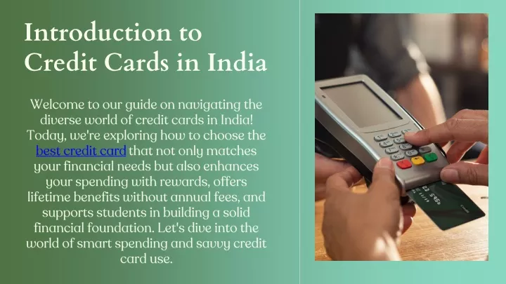 introduction to credit cards in india