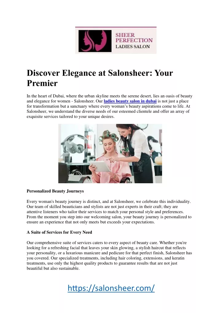 discover elegance at salonsheer your premier