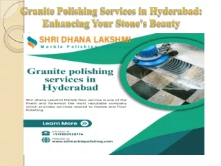 Granite Polishing Services in Hyderabad Enhancing Your Stone's Beauty