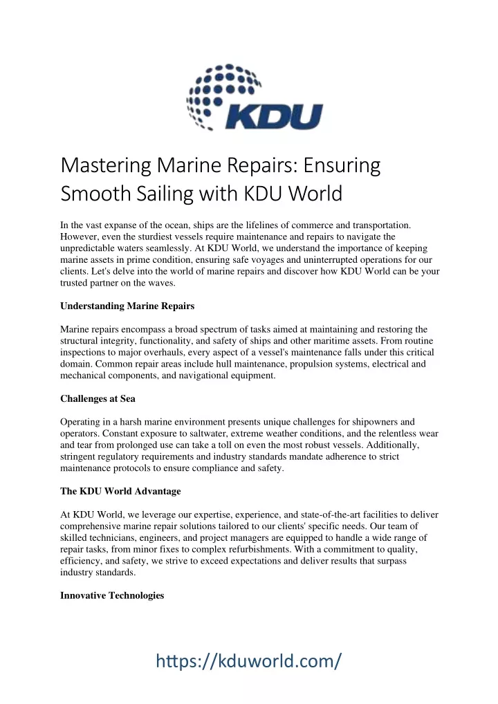 mastering marine repairs ensuring smooth sailing