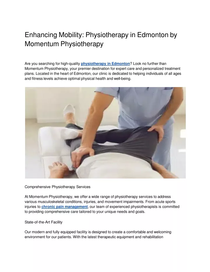 enhancing mobility physiotherapy in edmonton