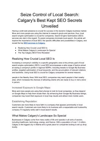seize control of local search calgary s best kept