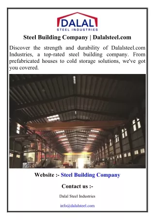 Steel Building Company  Dalalsteel.com