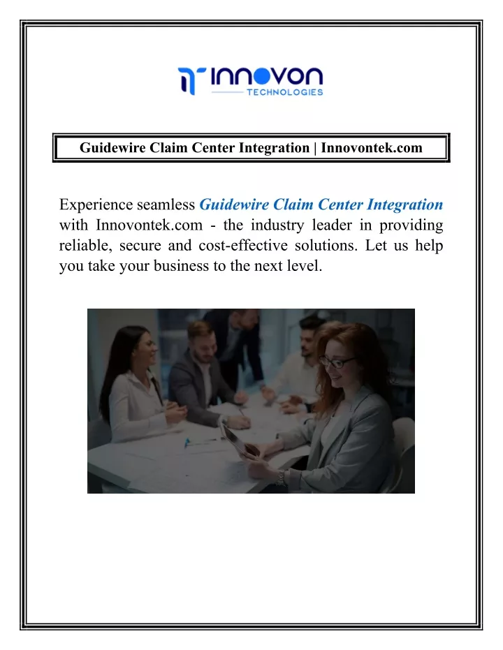 guidewire claim center integration innovontek com