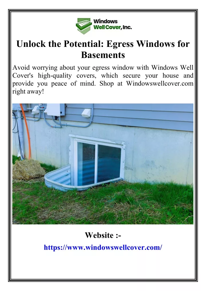 unlock the potential egress windows for basements