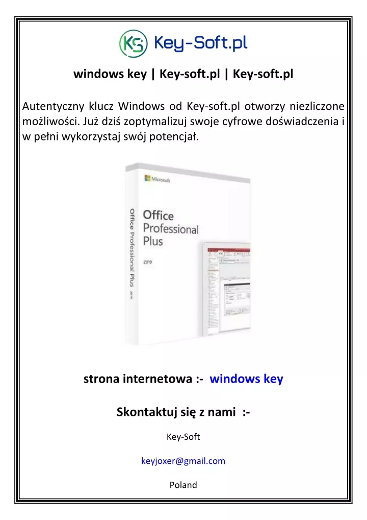 windows key key soft pl key soft pl