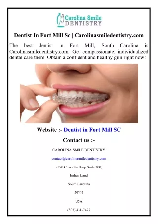 Dentist In Fort Mill Sc  Carolinasmiledentistry.com