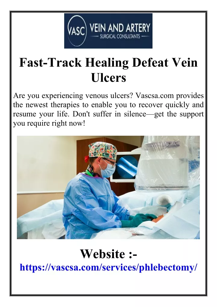 fast track healing defeat vein ulcers