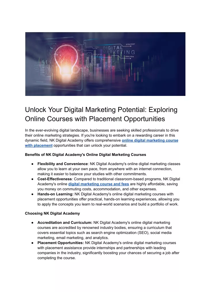 unlock your digital marketing potential exploring