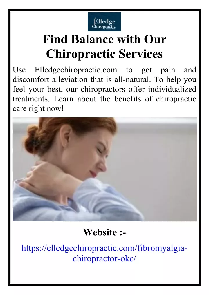 find balance with our chiropractic services