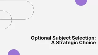 Optional Subject Selection_ A Strategic Choice