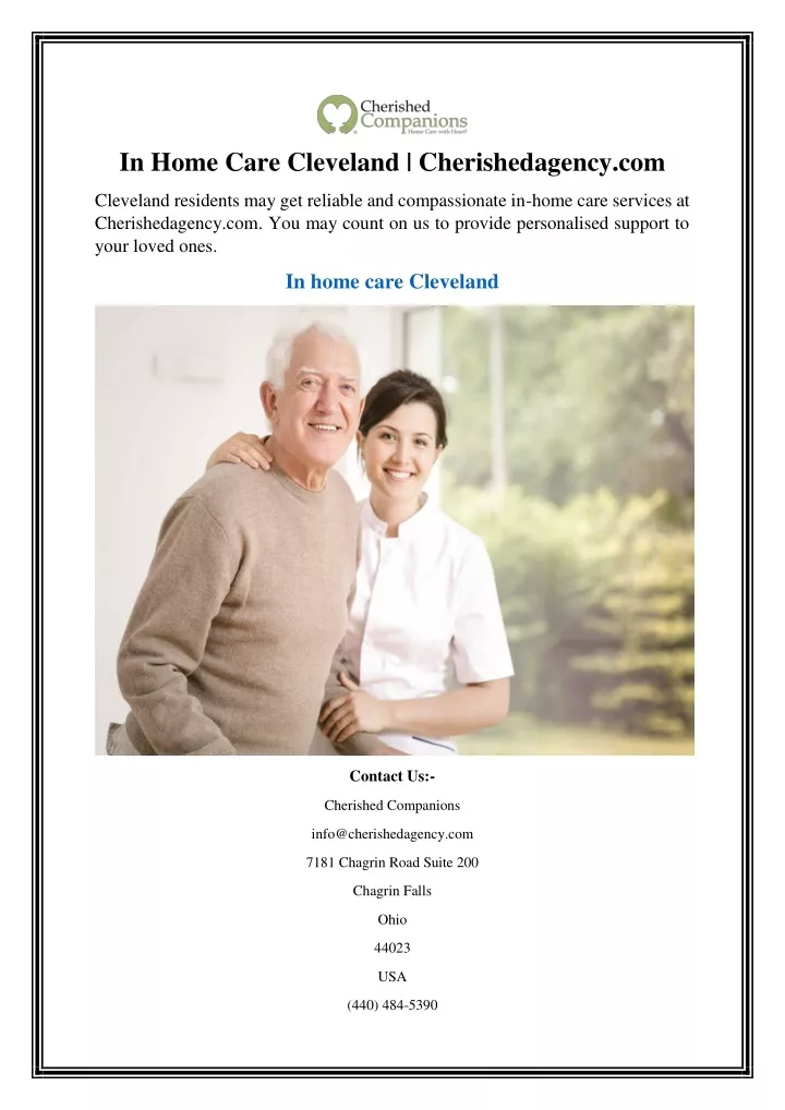 in home care cleveland cherishedagency com