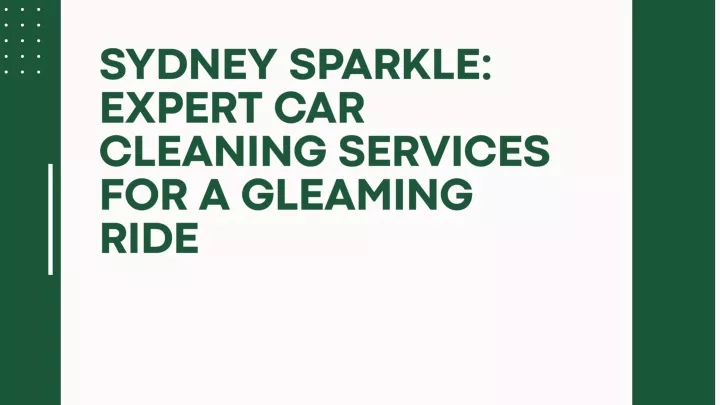 sydney sparkle expert car cleaning services