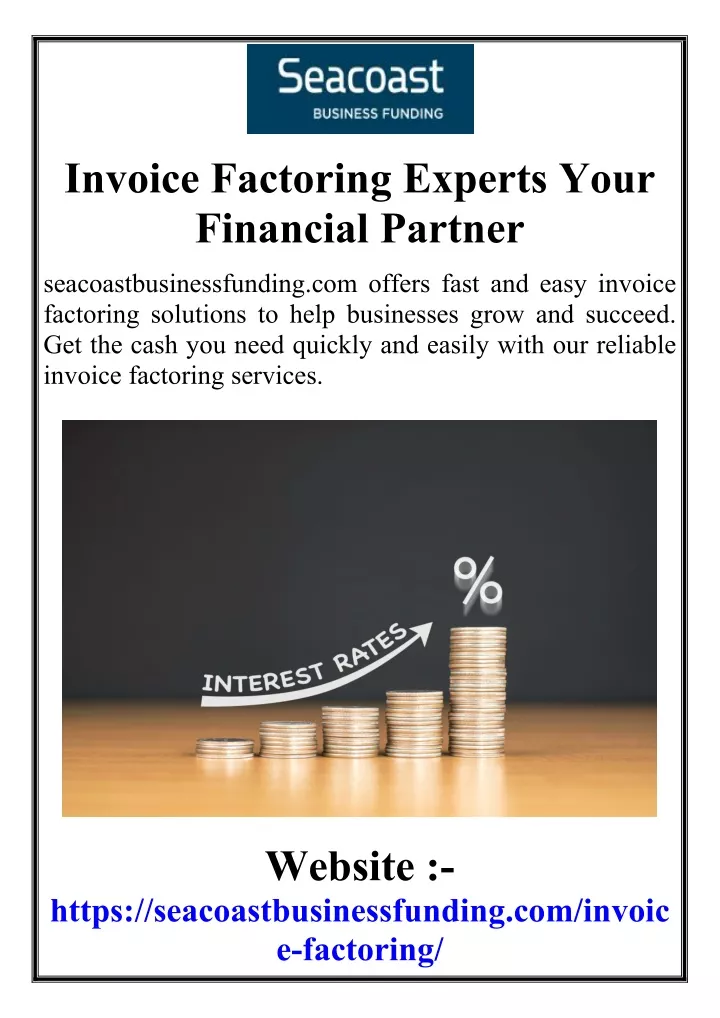 invoice factoring experts your financial partner