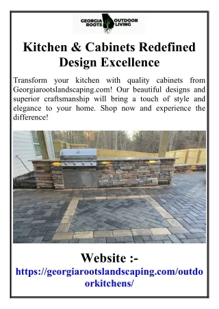 Kitchen & Cabinets Redefine Design Excellence