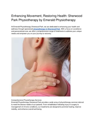 Enhancing Movement, Restoring Health_ Sherwood Park Physiotherapy by Emerald Physiotherapy