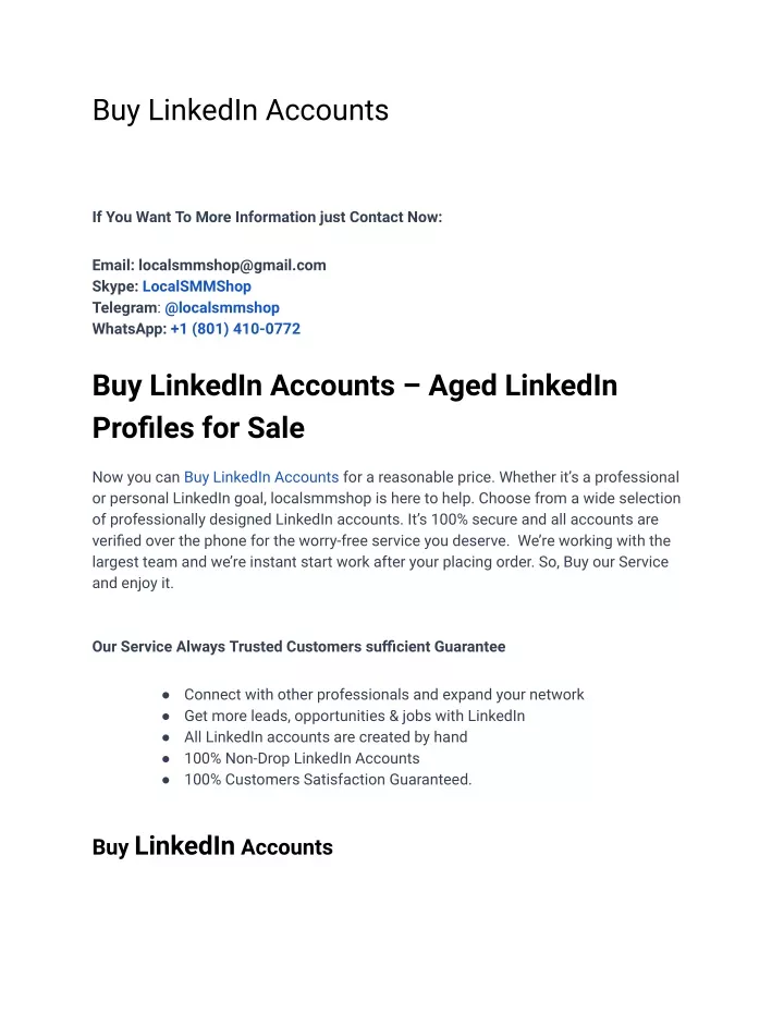 buy linkedin accounts