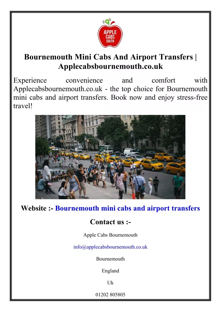 bournemouth mini cabs and airport transfers