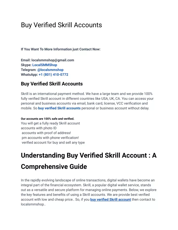 buy verified skrill accounts