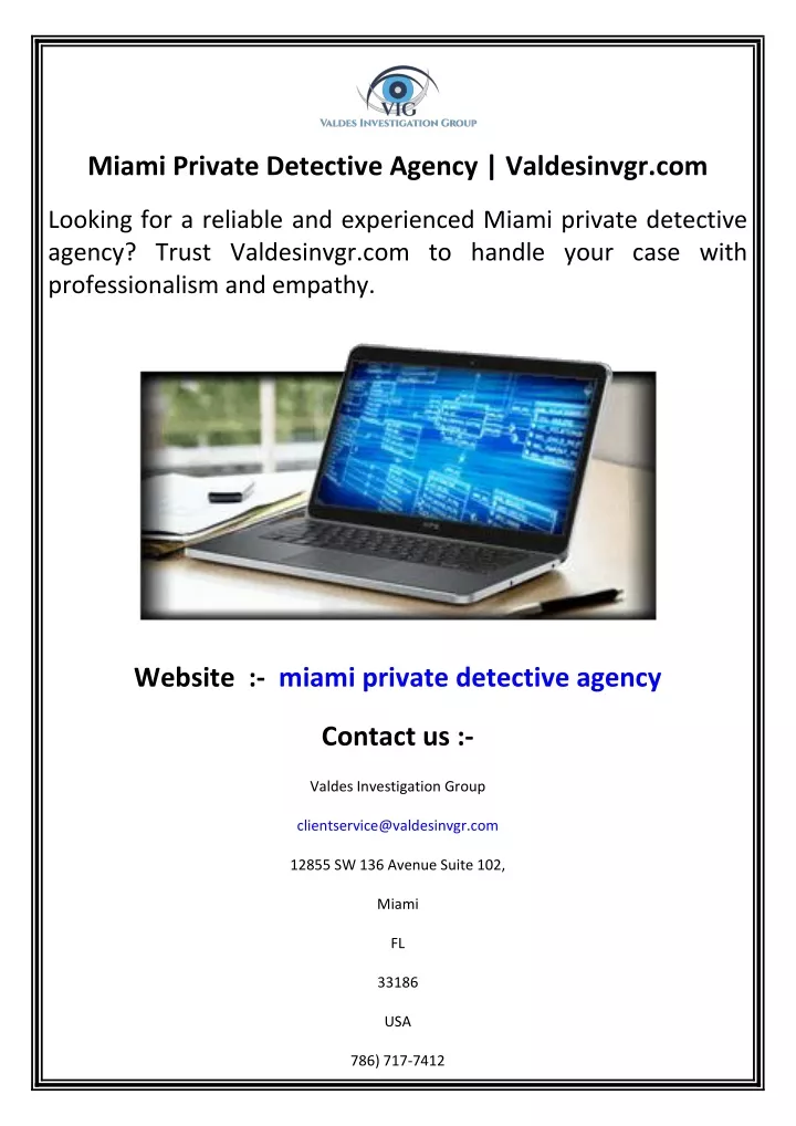 miami private detective agency valdesinvgr com